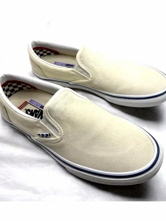 Vans Suede Slip-On Sneakers in Off-White - Picture 6 of 7